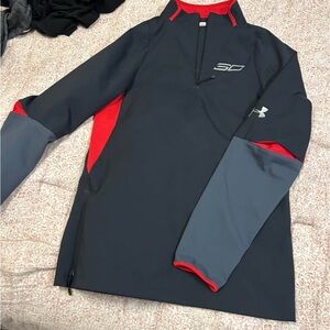 Under Armour Black and Gray Half-Zip Jacket